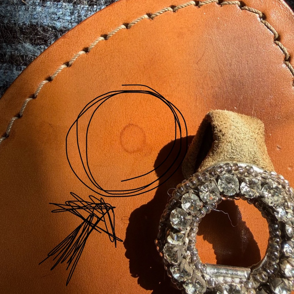 Tommy Bahama Rhinestone Chain-Link Leather Thong Sandals – Women’s Size 10 - Picture 9 of 9